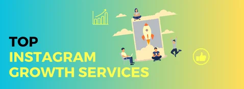 A poster describing Instagram growth services.