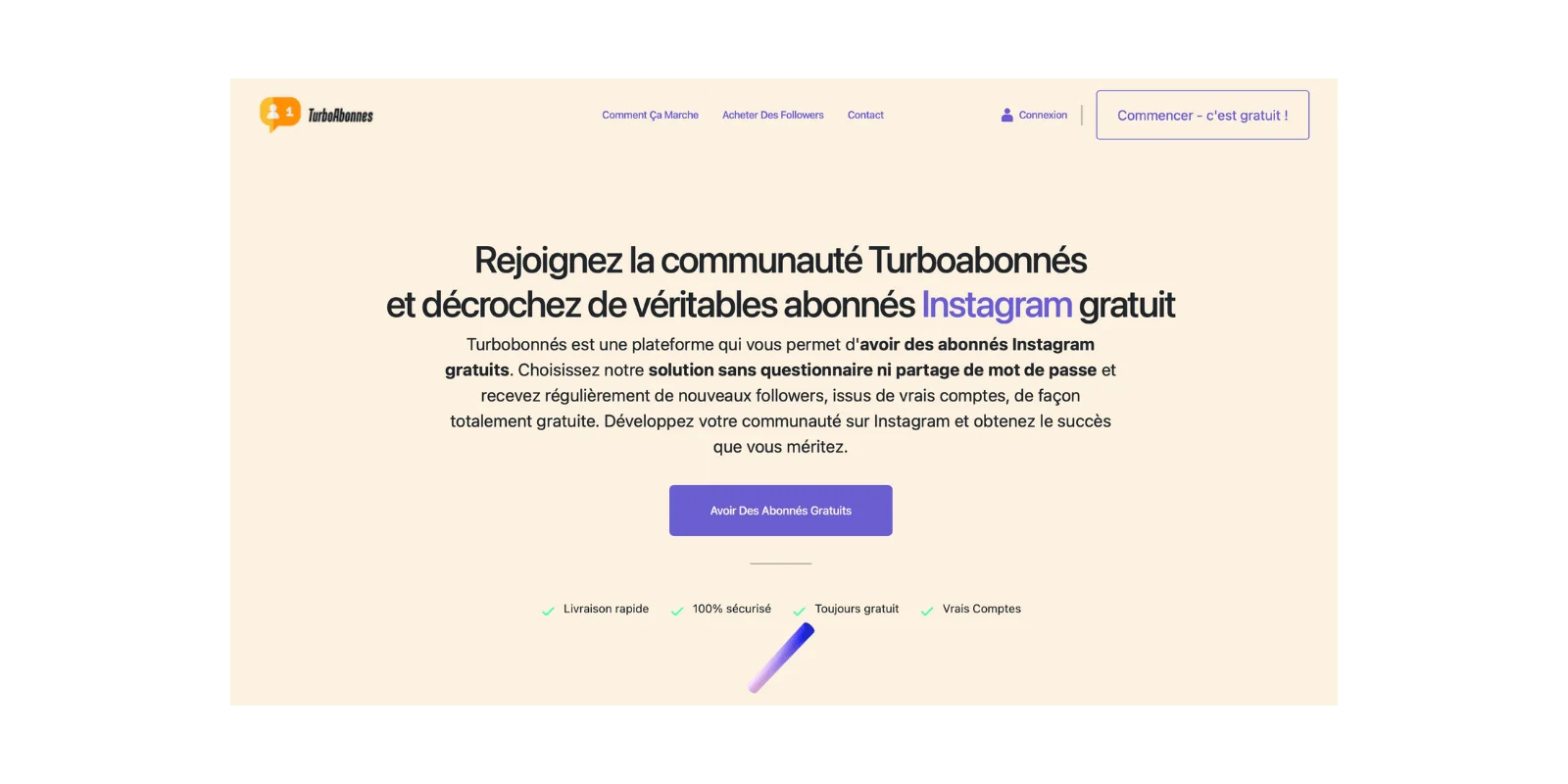 Abonnés Instagram gratuits avec Turboabonnés