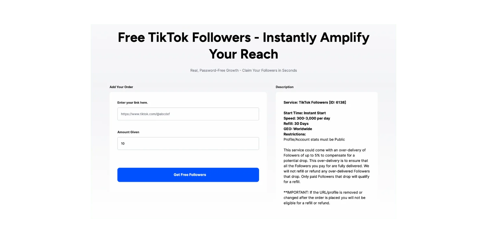 abonnés tiktok gratuit exemple