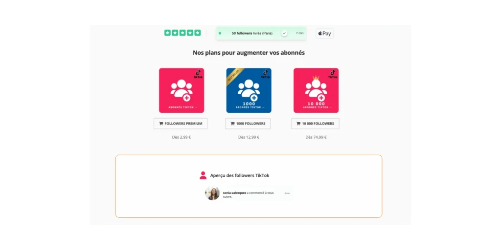 followerspascher tiktok acheter abonnés